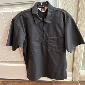 Ben Davis Short Sleeve Work shirt – Half Zipper - gray